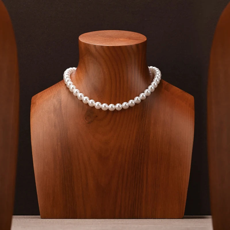 Buste Collier Bois Massif Présentoir
