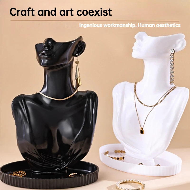 Présentoir Collier Buste Plastique Femme