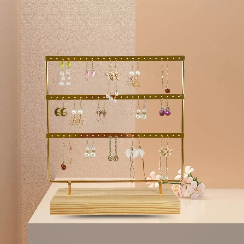 Présentoir Boucles d'Oreilles Métal Grille Vitrine