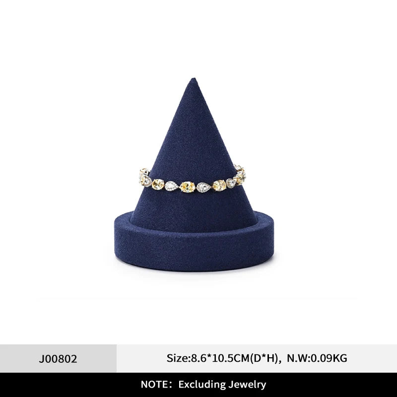 Présentoir Bracelet Daim Cône Bagues Chaînes