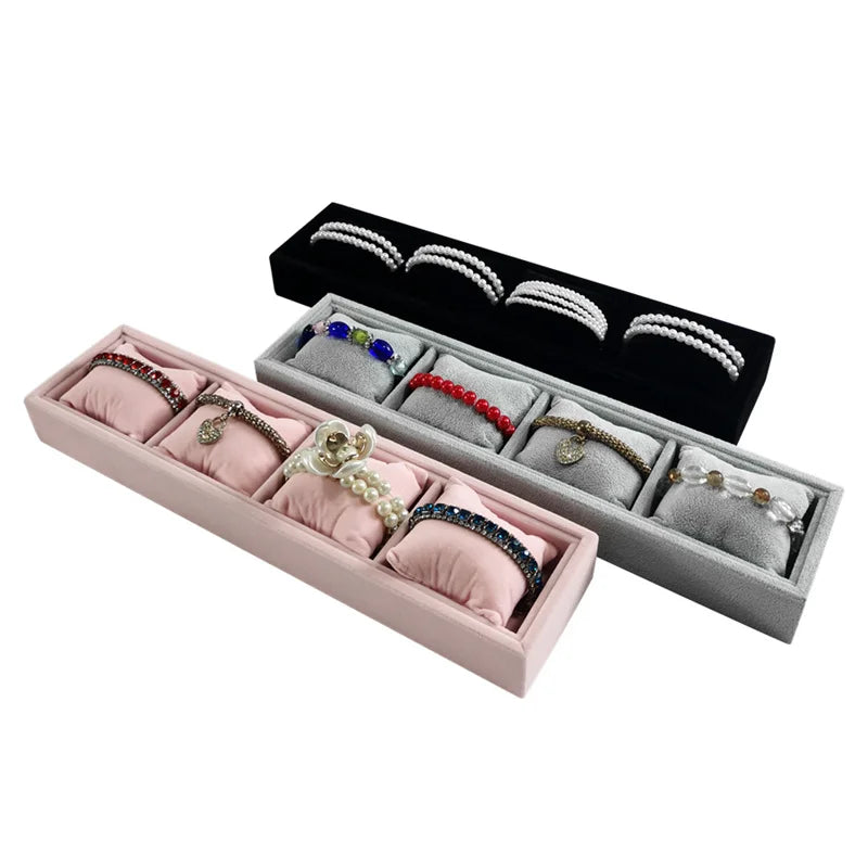 Plateau Velours 4 Grilles Coussin Montre Bracelet