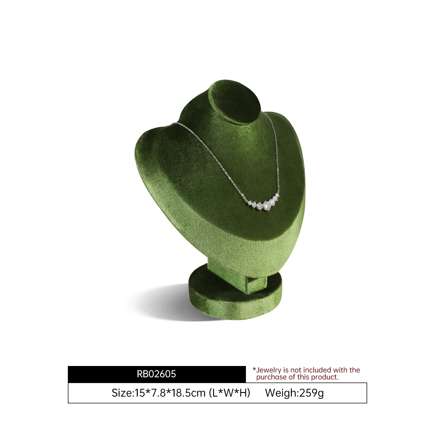 Buste Bijoux Velours Mannequin Vitrine Pendentif