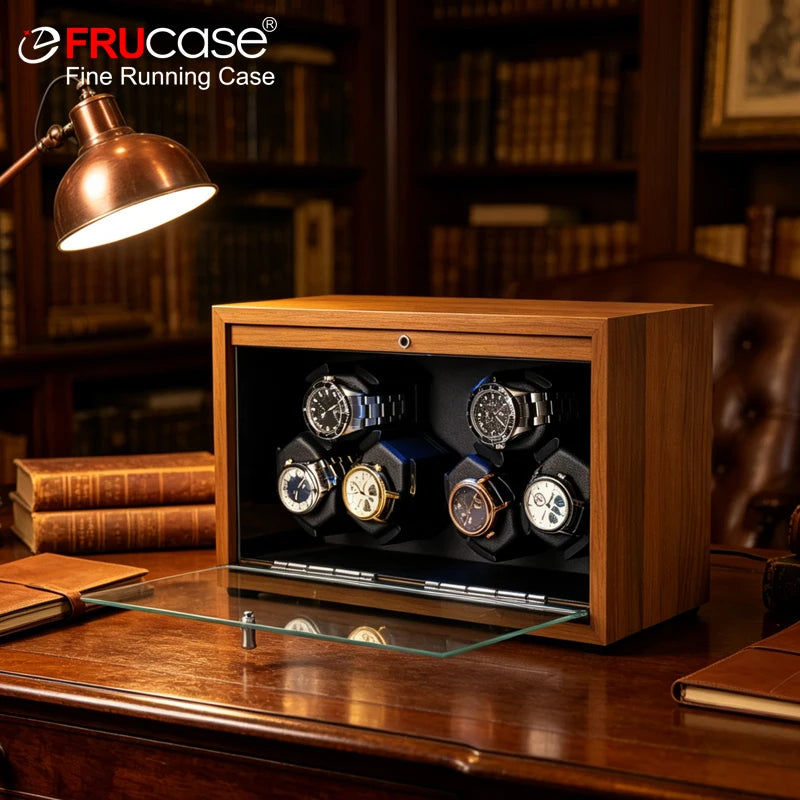 Remontoir Montre Bois 4 6 Capacité LED