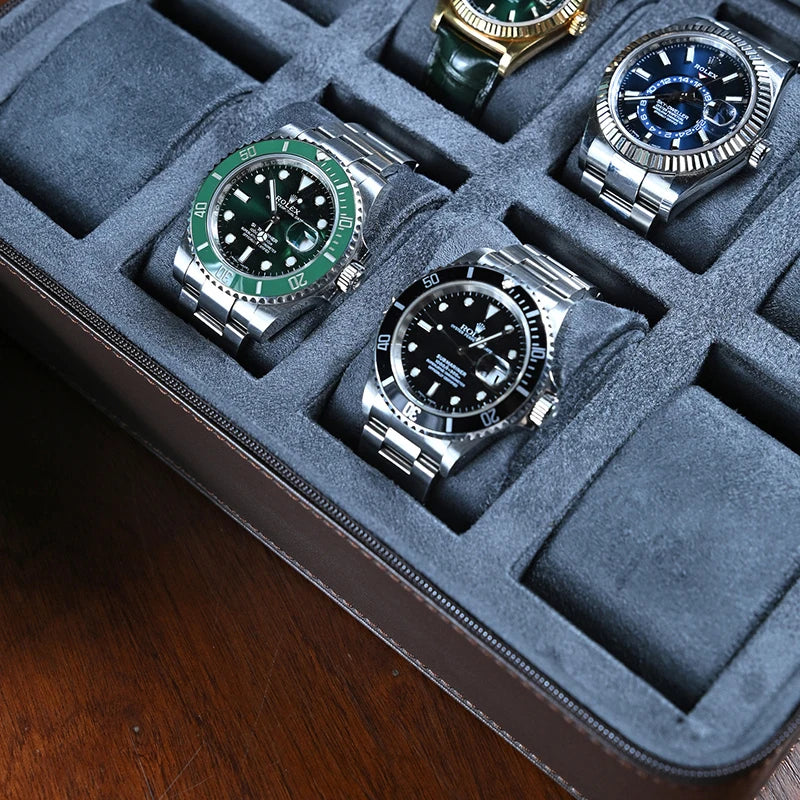 Boite Montre Cuir 8 Emplacements Voyage Pour Homme