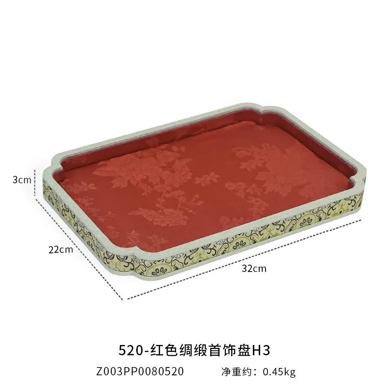 Plateau Bijoux Velours Royal Brodé Cadeau Aïd