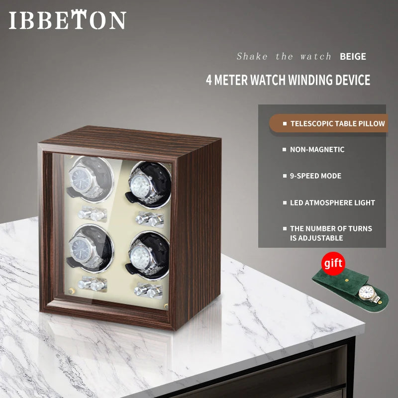 Coffre Fort Montre Bois IBBETON Remontoir 2 4 6 Emplacements
