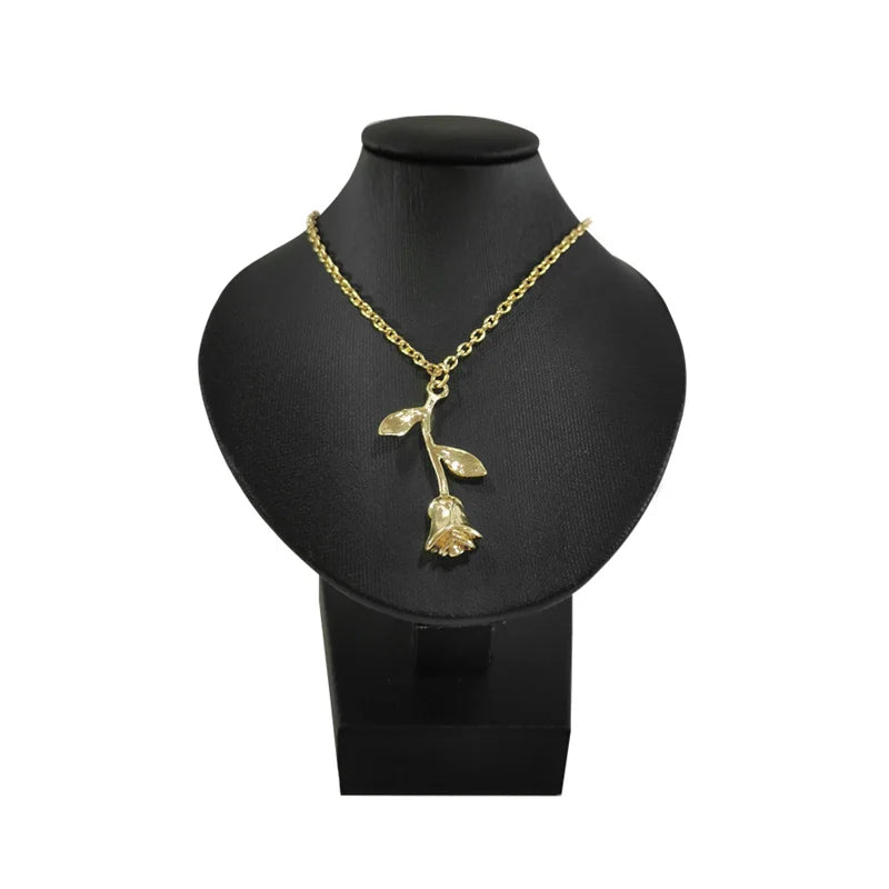 Présentoir Collier Buste Velours Plat Compact