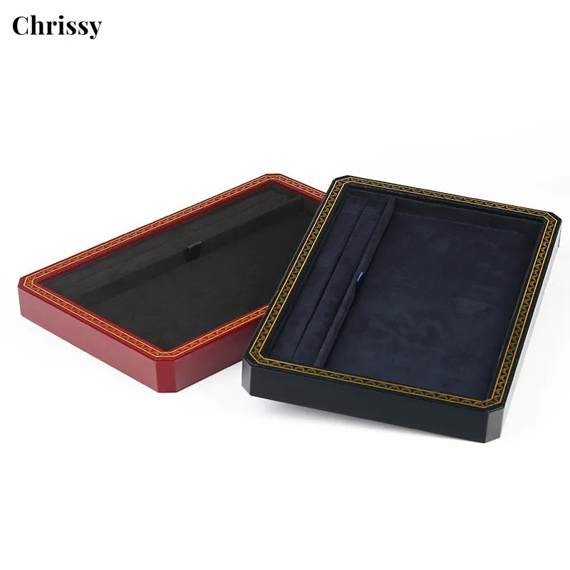 Boîte Bijoux Cuir Portable Vitrine Compartiments