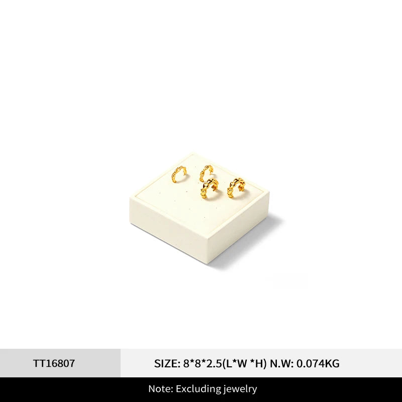 Présentoir Bijoux Velours Beige Comptoir Vitrine