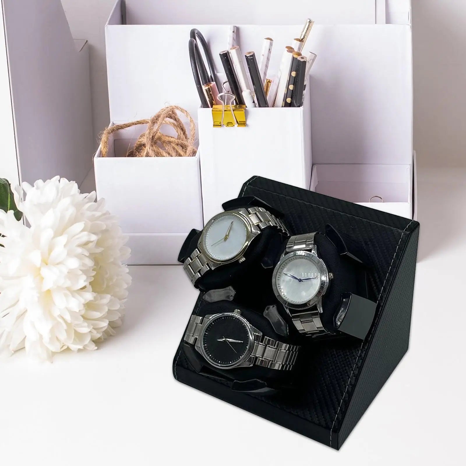 Remontoir Montre Cuir Bureau Chambre Cadeau
