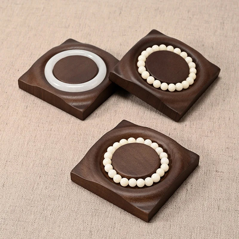 Plateau Bracelets Bois Massif Noyer