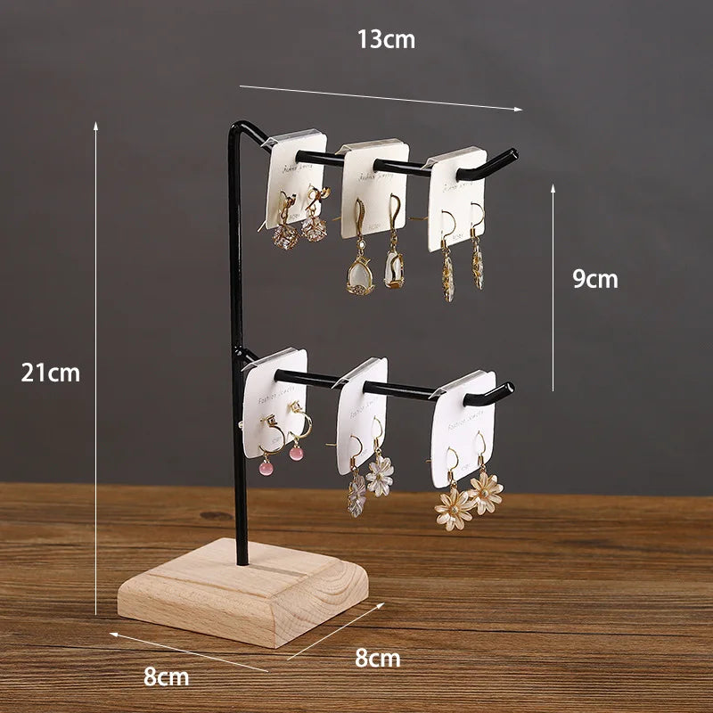 Porte Bijoux Bois Métal Crochet Multi Usages