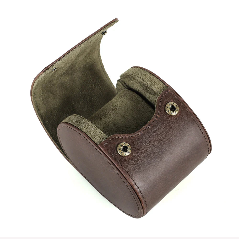 Étui Voyage Montre Cuir Rouleau Vintage