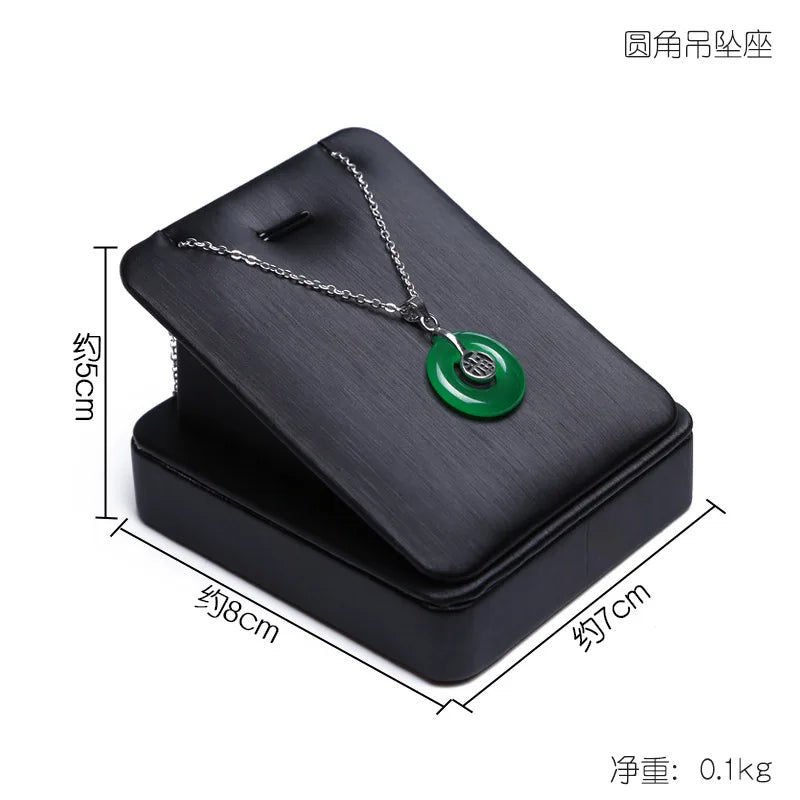 Buste Bijoux Cuir Noir Modulable Vitrine