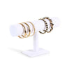 Présentoir Bracelet Velours Barre T Blanc