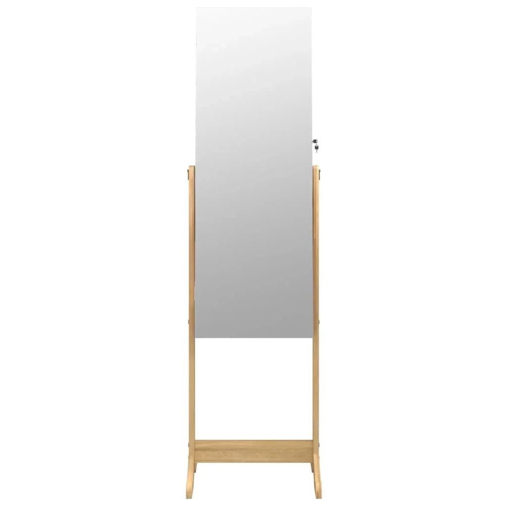 Boîte Bijoux Bois Rotative Sur Pied Miroir