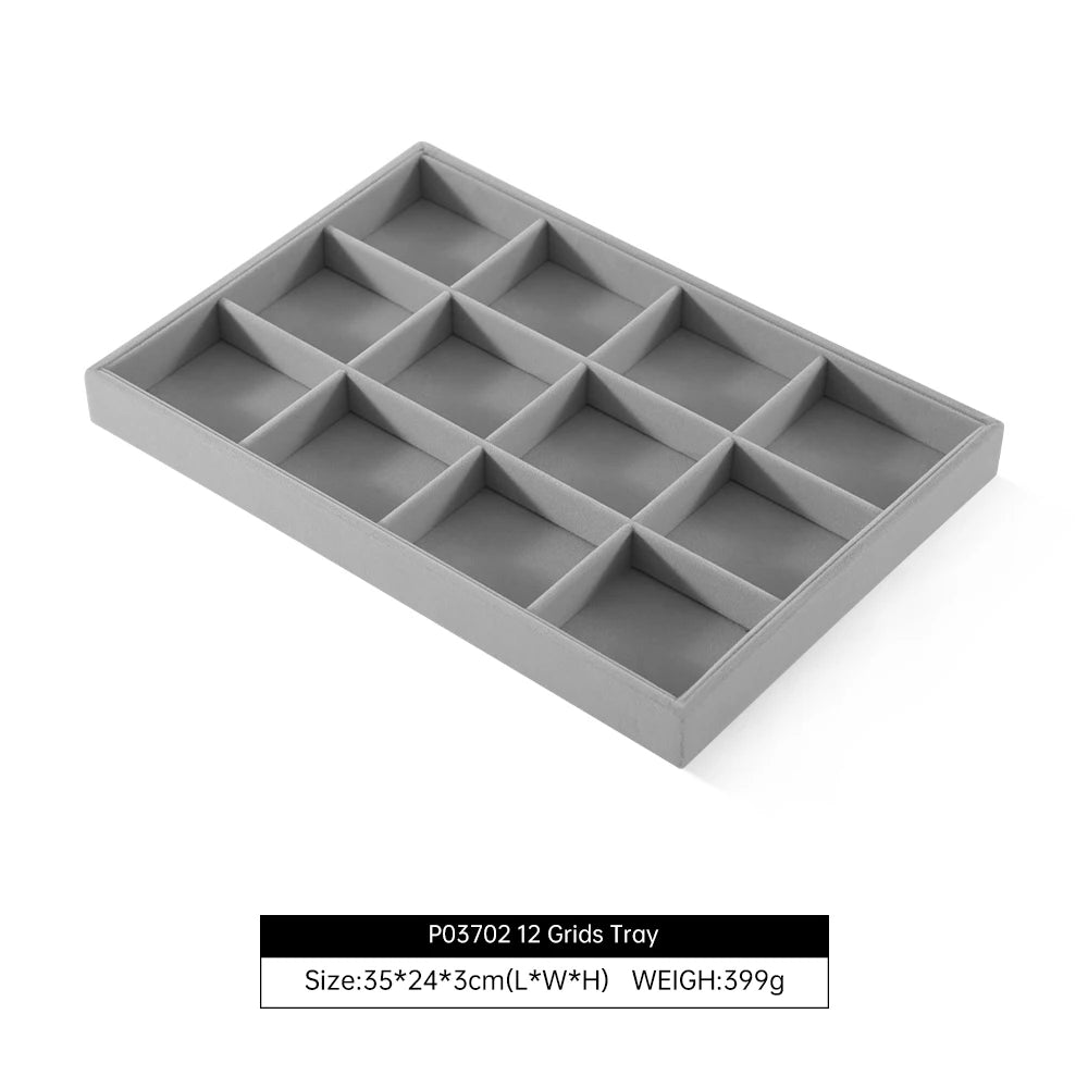 Plateau Bijoux Velours Empilable Tiroir Multi Coloris