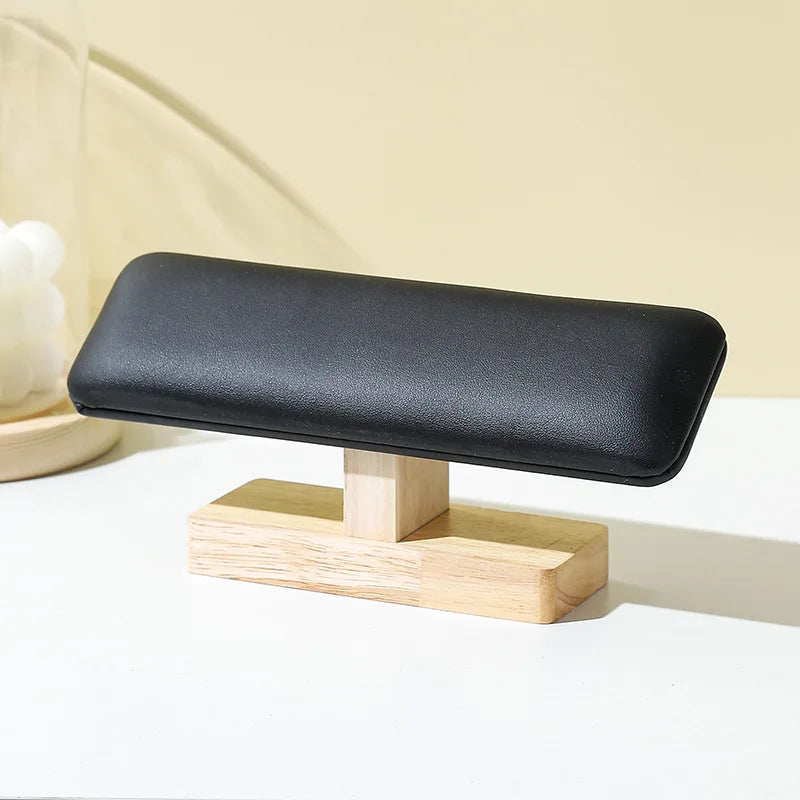 Buste Montre Bois Velours Cuir Vitrine
