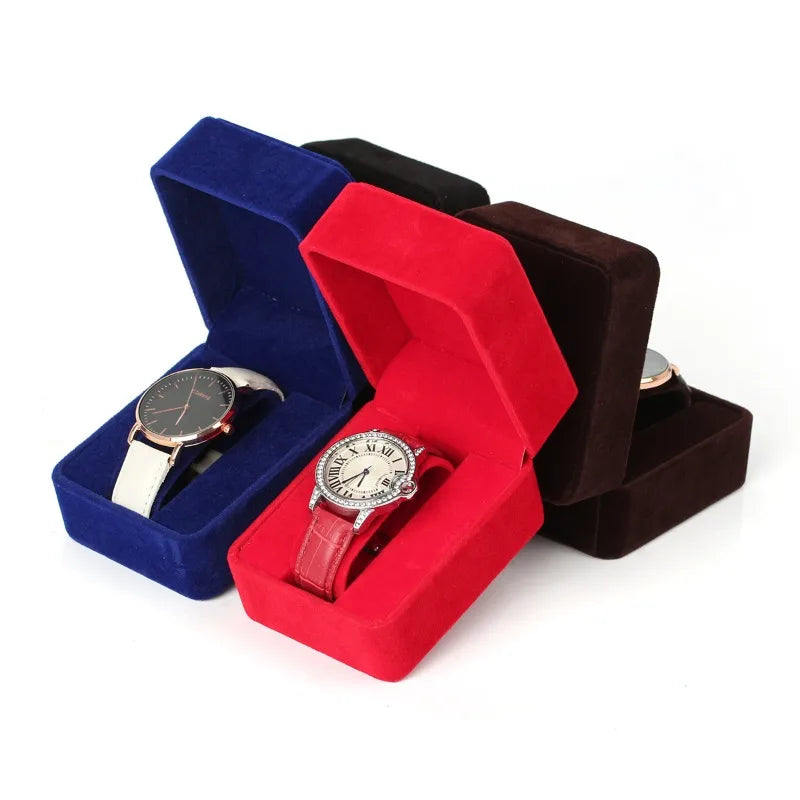 Boîte Montre Velours Coins Arrondis Premium