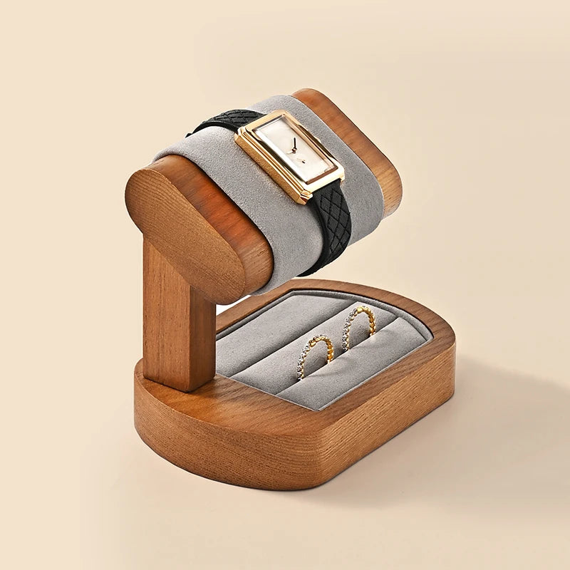 Présentoir Montre Bois Massif Bagues Bijoux