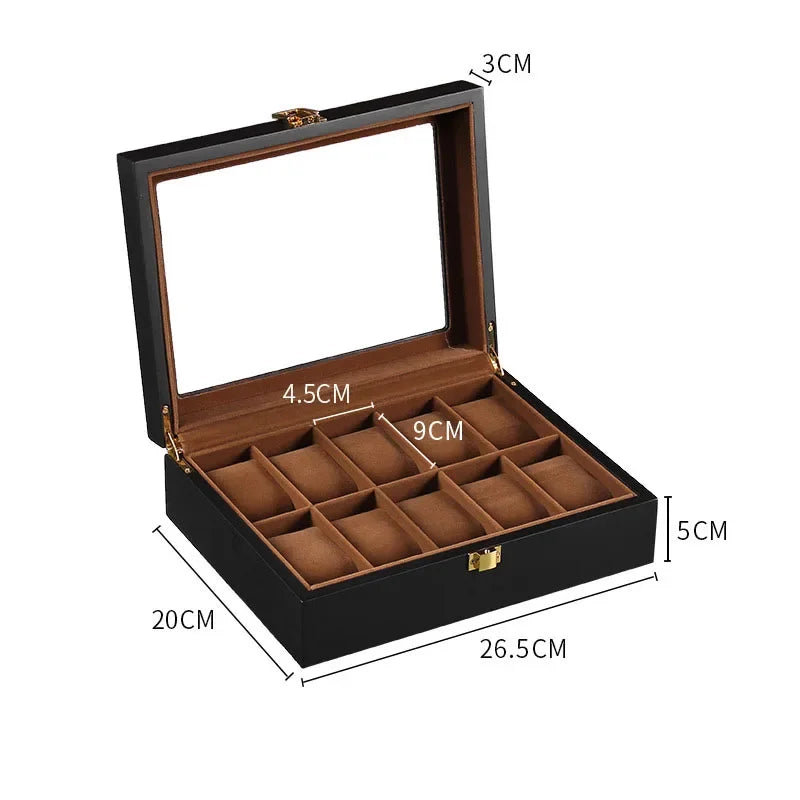 Boîte Montre Bois Mallette Voyage Cadeau