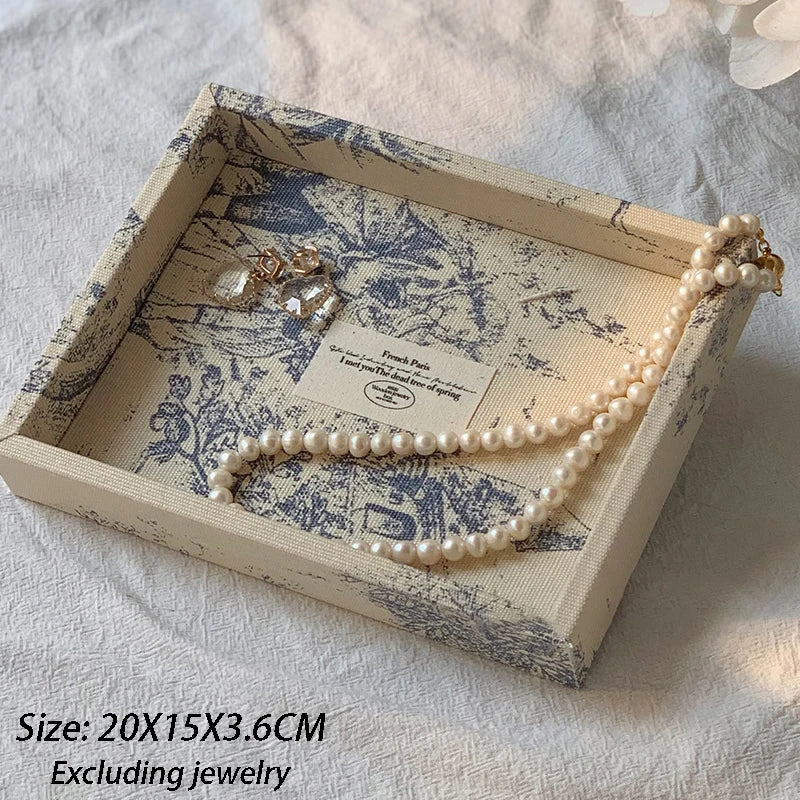 Présentoir Bijoux Bois Velours Rétro Comptoir