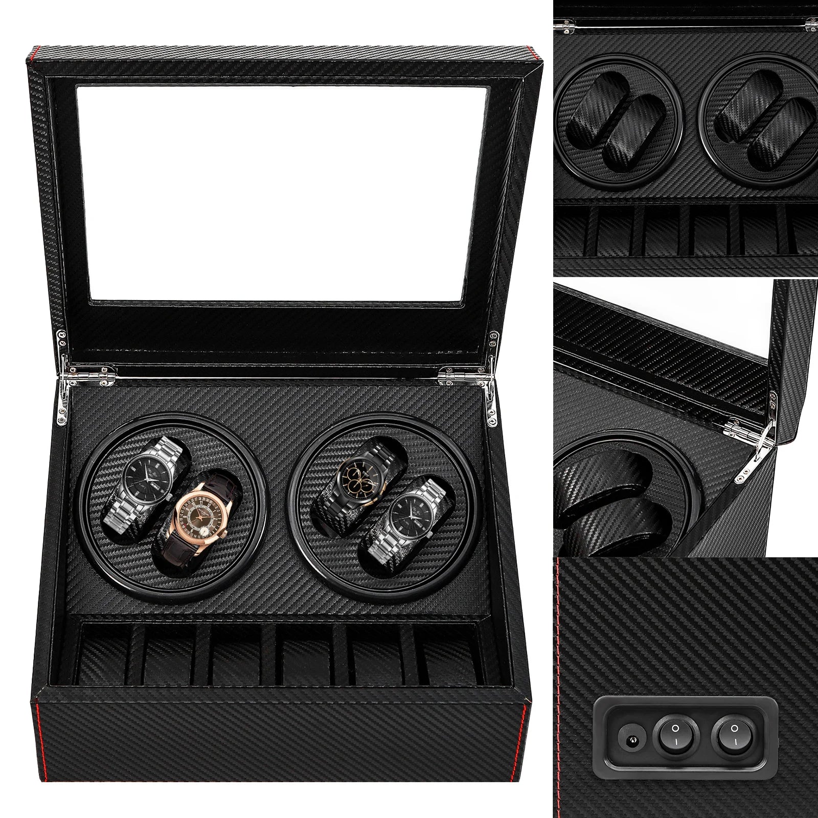 Coffre Fort Montre Cuir Remontoir 4+6 Luxe
