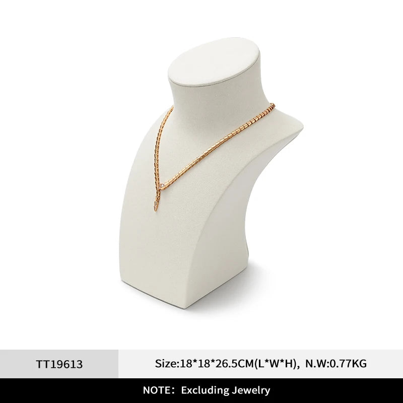 Présentoir Bijoux Velours Beige Bague Collier