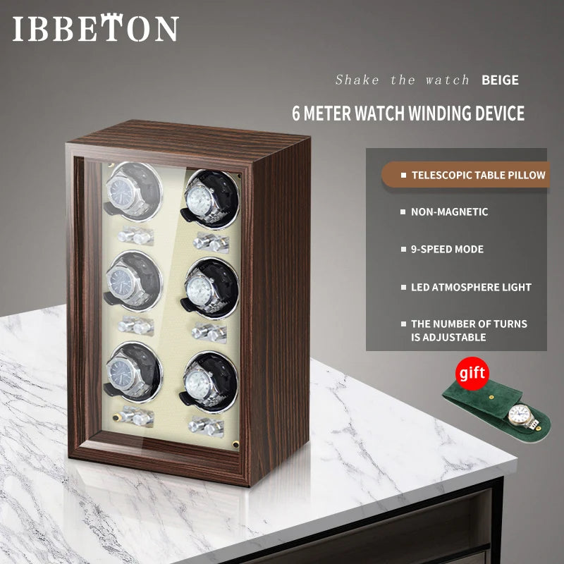 Coffre Fort Montre Bois IBBETON Remontoir 2 4 6 Emplacements