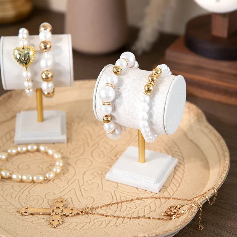 Présentoir Collier Bois Hêtre Lin Magasin