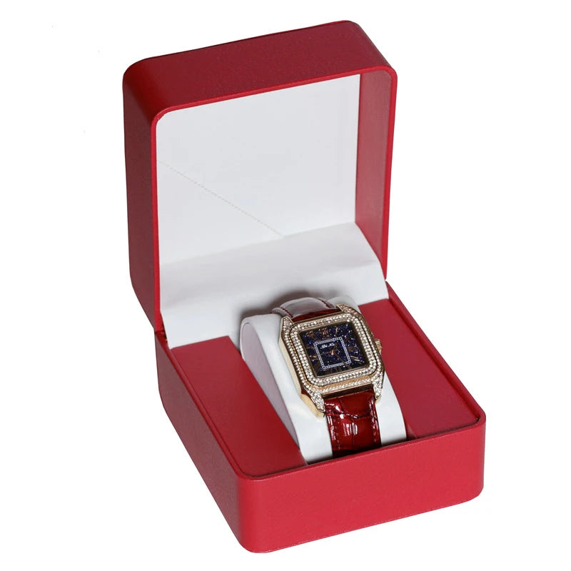 Boite Montre Cuir Coffret Cadeau Coussin