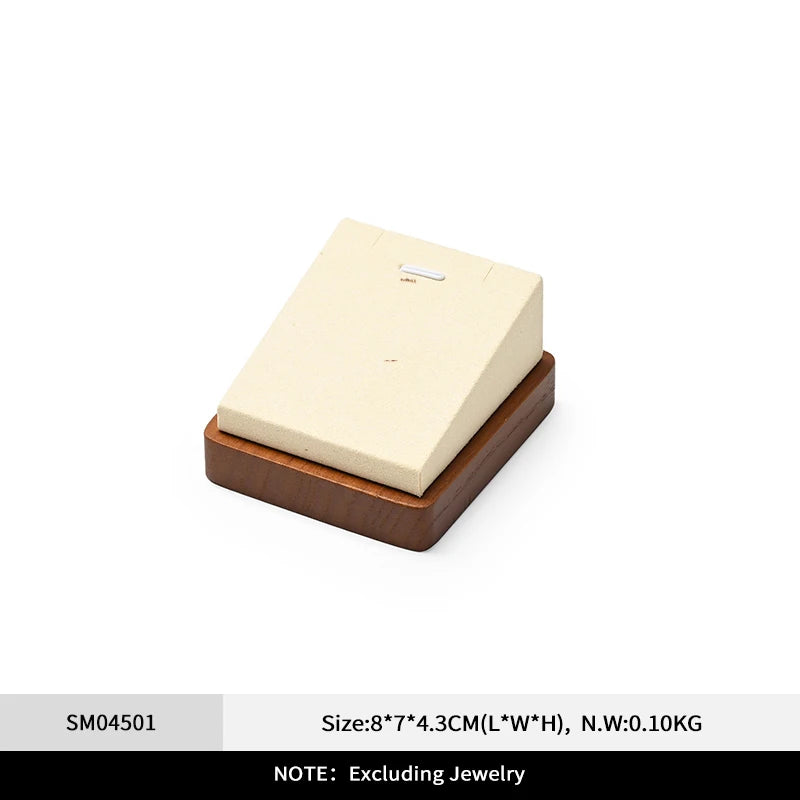 Présentoir Bijoux Bois Beige Collier Multifonctions