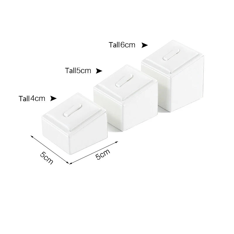 Présentoir Bijoux Cuir Blanc Multifonction