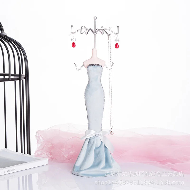 Présentoir Bijoux Velours Rangement Multifonction