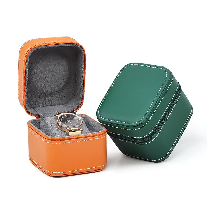 Étui Voyage Montre Cuir Carré Coussin