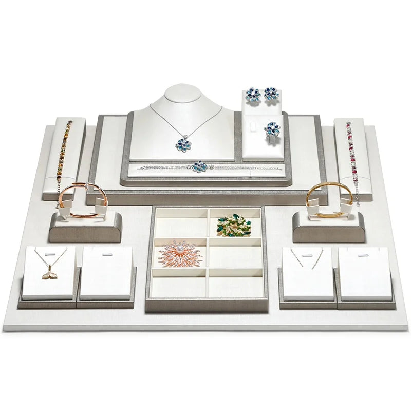 Présentoir Bijoux Cuir Brossé Vitrine Comptoir