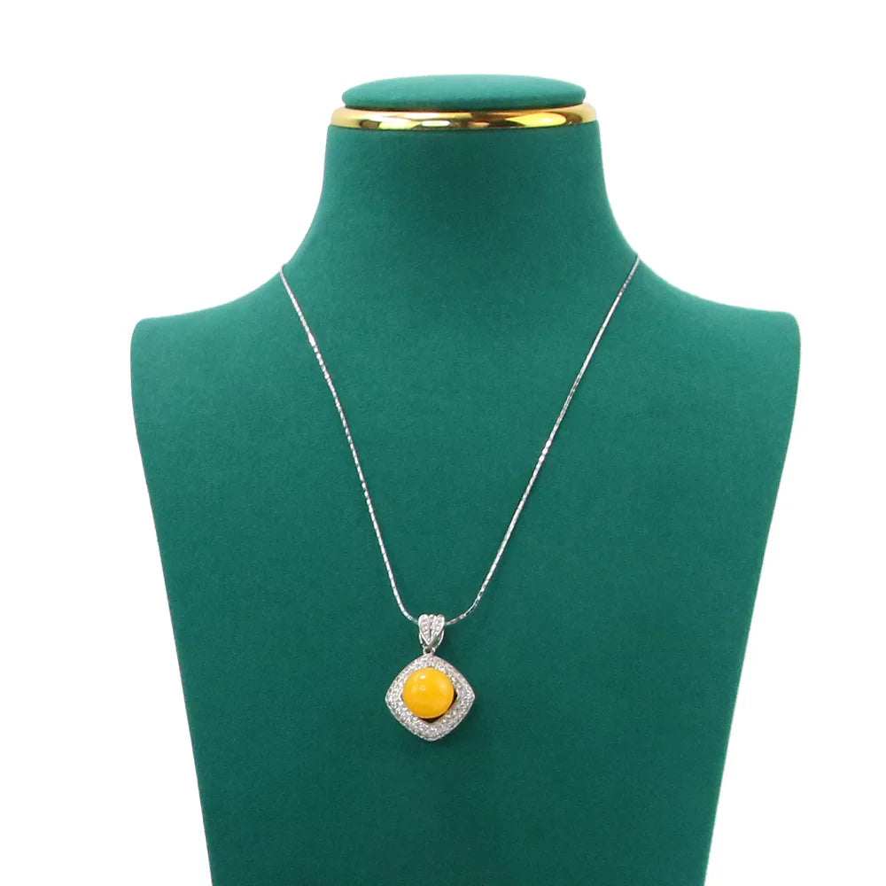 Présentoir Collier Buste Simili Cuir Doré