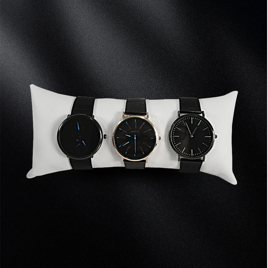 Coussin Cuir Montre Bracelet Collier Présentoir