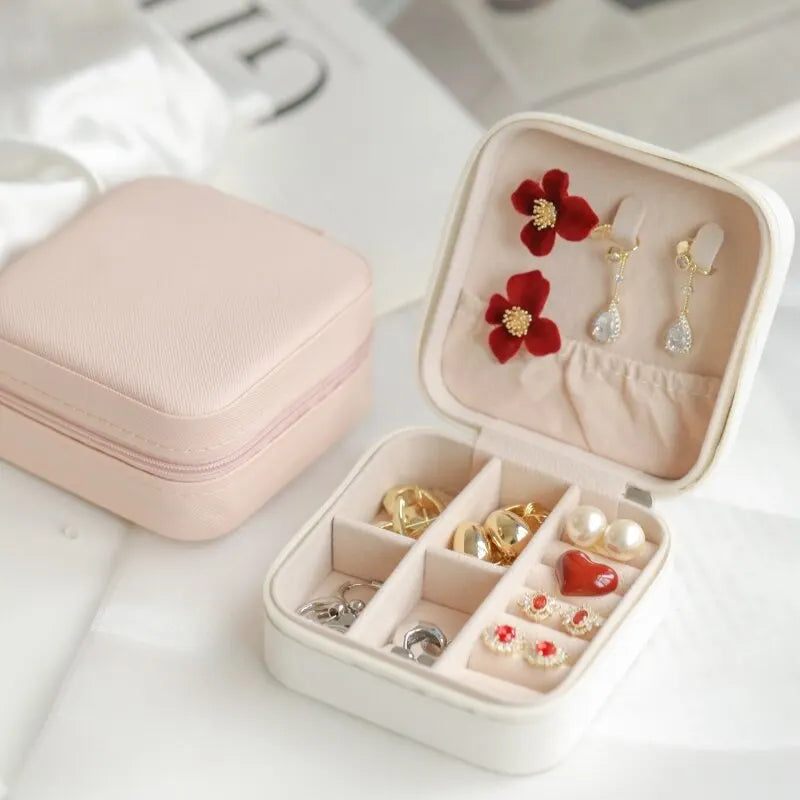 Boite Bijoux Cuir Double Niveau Voyage