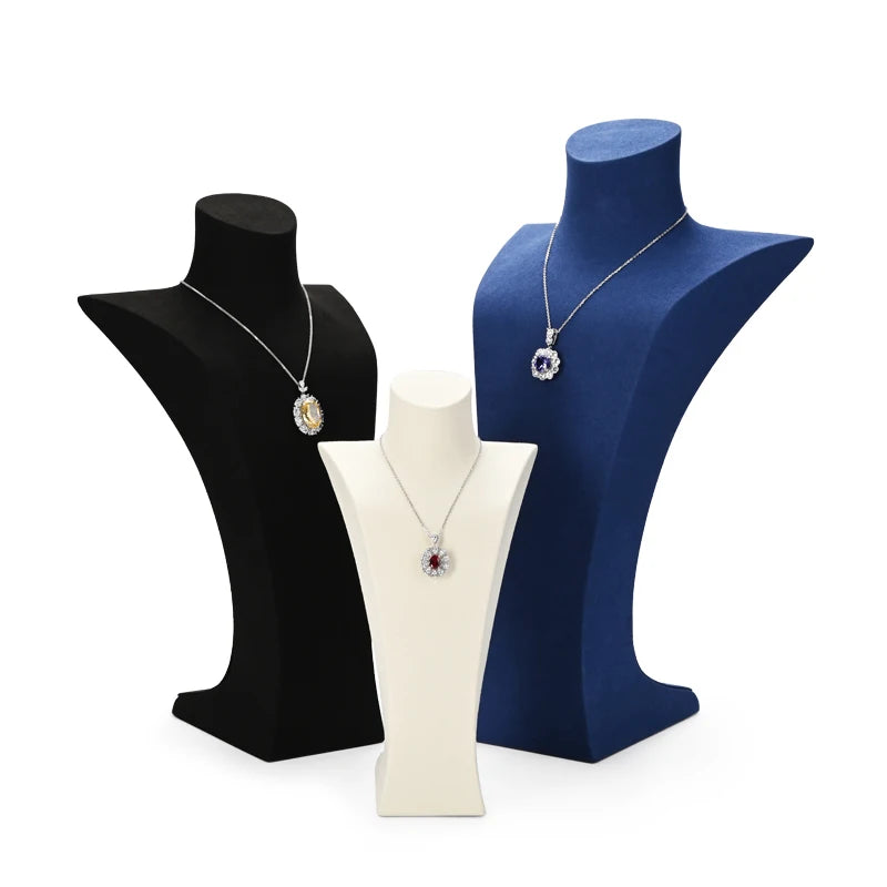 Buste Collier Velours Vitrine Bijouterie