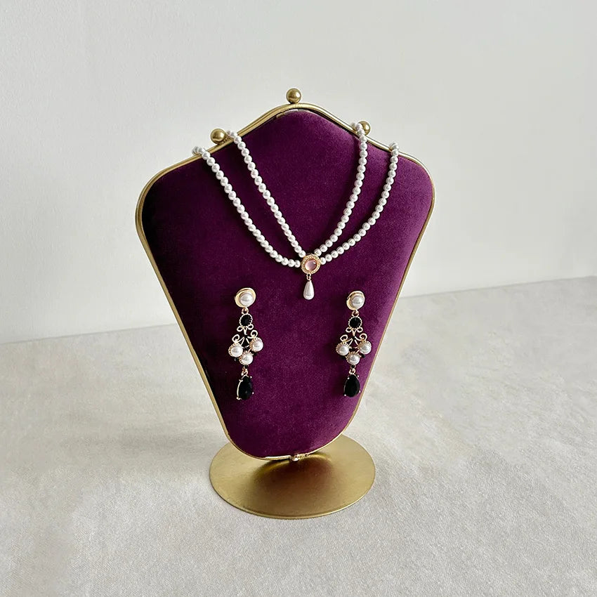 Buste Collier Velours Rotatif 360 Degrés