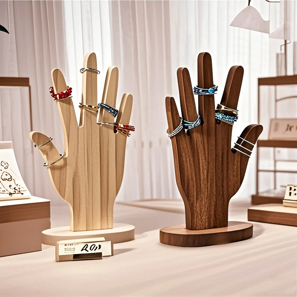 Présentoir Bois Main Bracelet Bague Bureau
