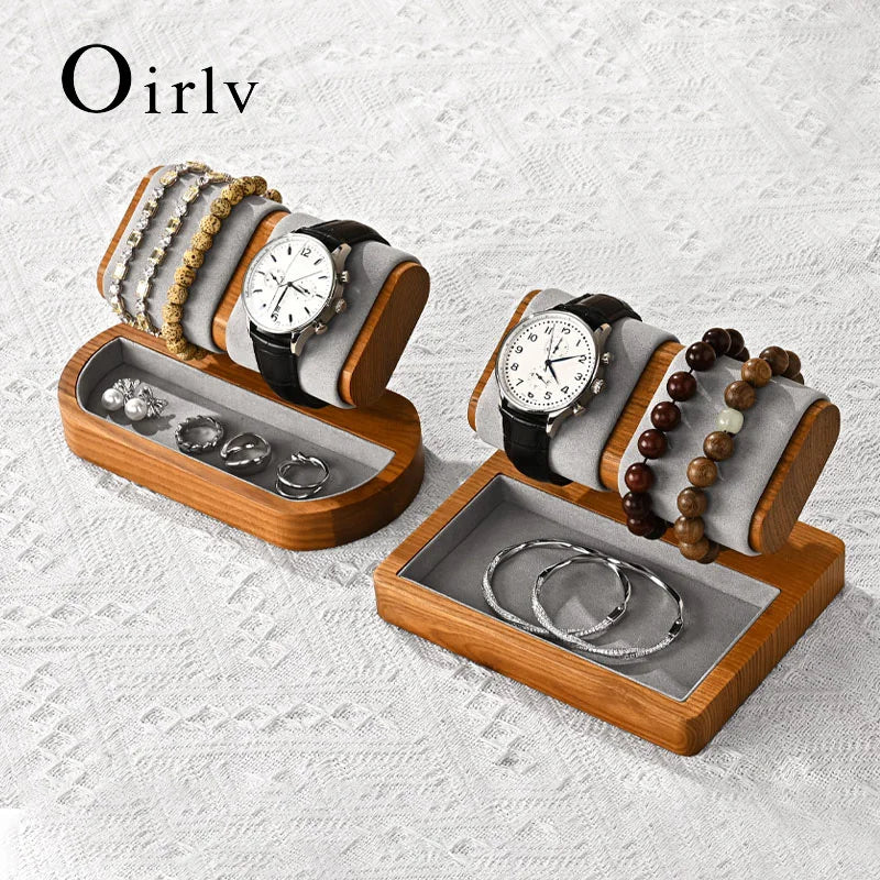 Présentoir Montre Bois Massif Bagues Vitrine
