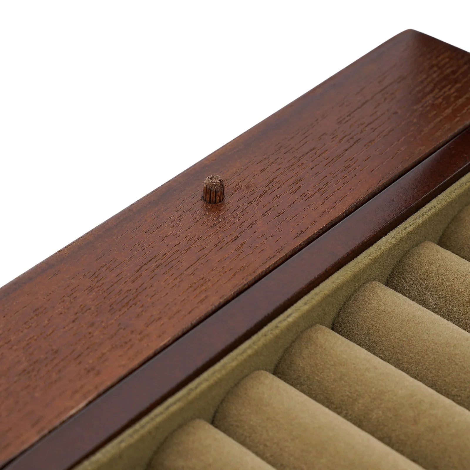 Boite Bijoux Bois Noyer Velours Grand Format
