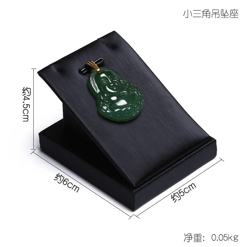 Buste Bijoux Cuir Noir Modulable Vitrine