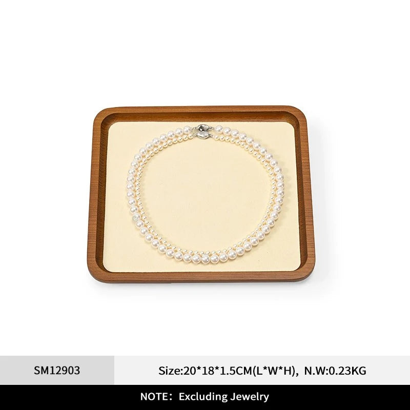 Présentoir Bijoux Bois Beige Collier Multifonctions
