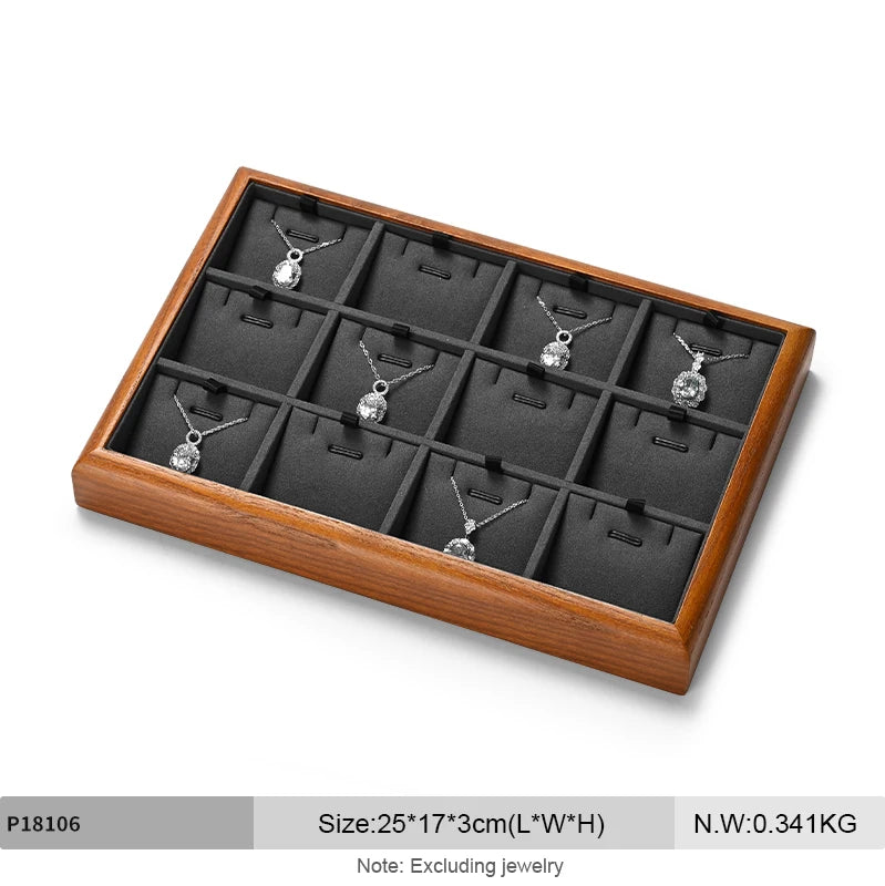 Boîte Bijoux Bois Multi-Compartiments Vitrine