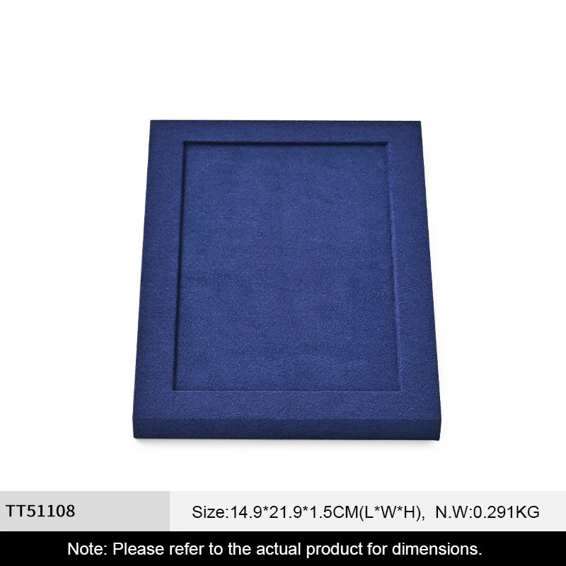 Plateau Bijoux Microfibre Bleu Modulable