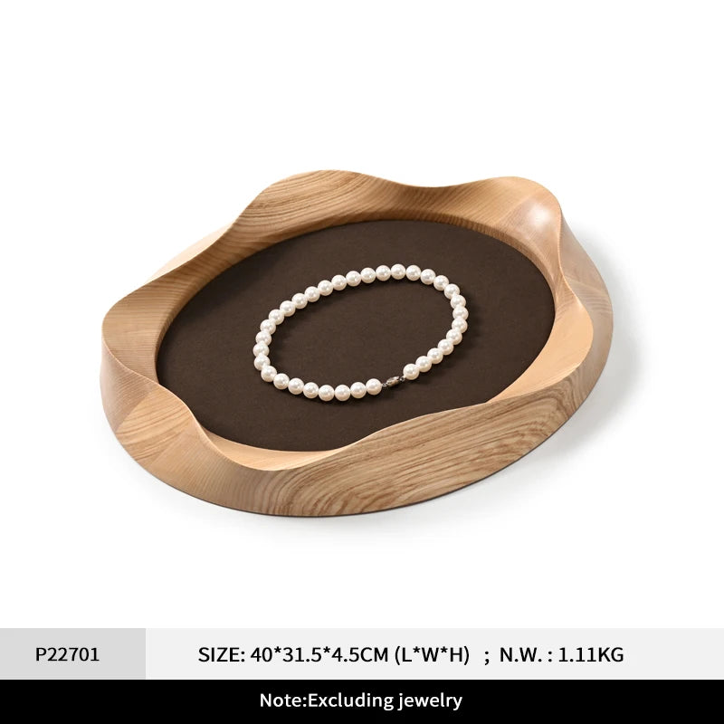 Plateau Bijoux Bois Pétale Visualisation Multifonction