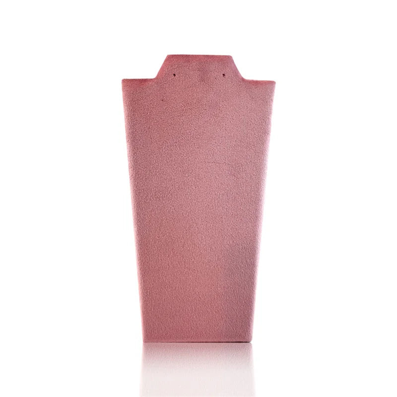 Présentoir Collier Velours Plat Rose Tendre